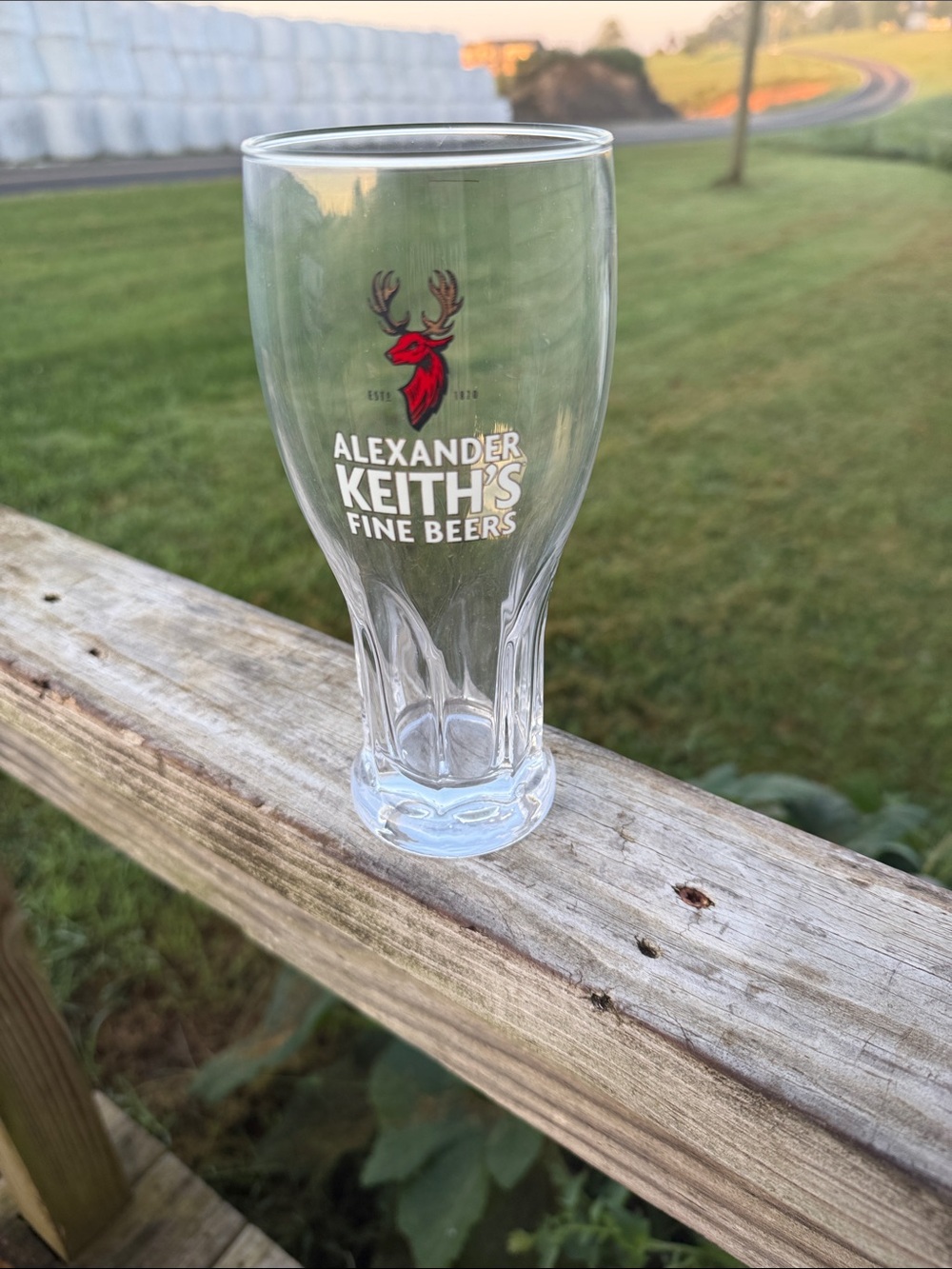 Vintage Alexander Keith’s fine beer glass